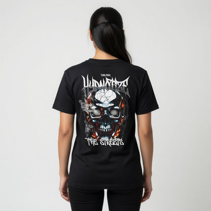 T-Shirt Skull Ultramat The Streets Bella Canvas 3010 | Tommy Spark Streetwear | Poids Lourd Crâne Gothique Dos Large