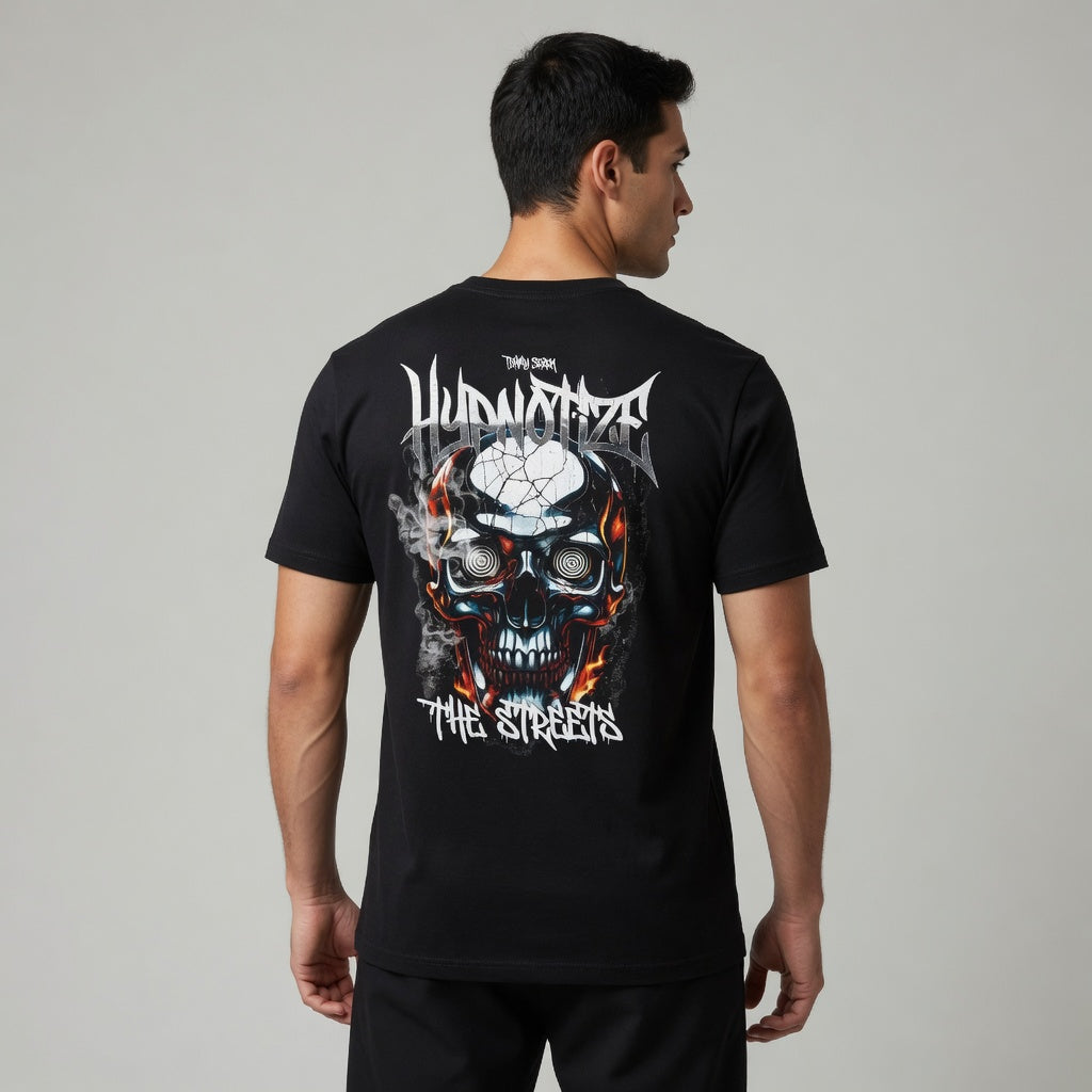 T-Shirt Skull Ultramat The Streets Bella Canvas 3010 | Tommy Spark Streetwear | Poids Lourd Crâne Gothique Dos Large