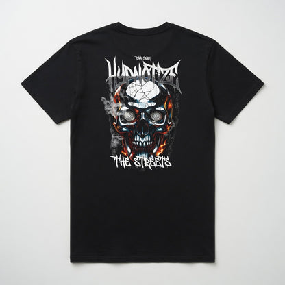 T-Shirt Skull Ultramat The Streets Bella Canvas 3010 | Tommy Spark Streetwear | Poids Lourd Crâne Gothique Dos Large