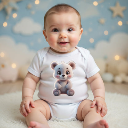 🧸 Weicher Baby-Body – Teddybären-Design