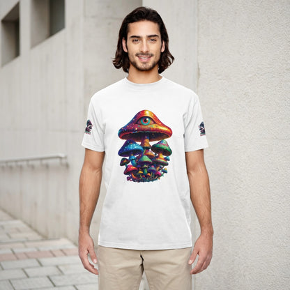 T-Shirt Bio Unisexe Tommy Spark Champignons Psychédéliques | Econscious EC1000 Tee Trippy Mushroom Retro Neon Festival Rave